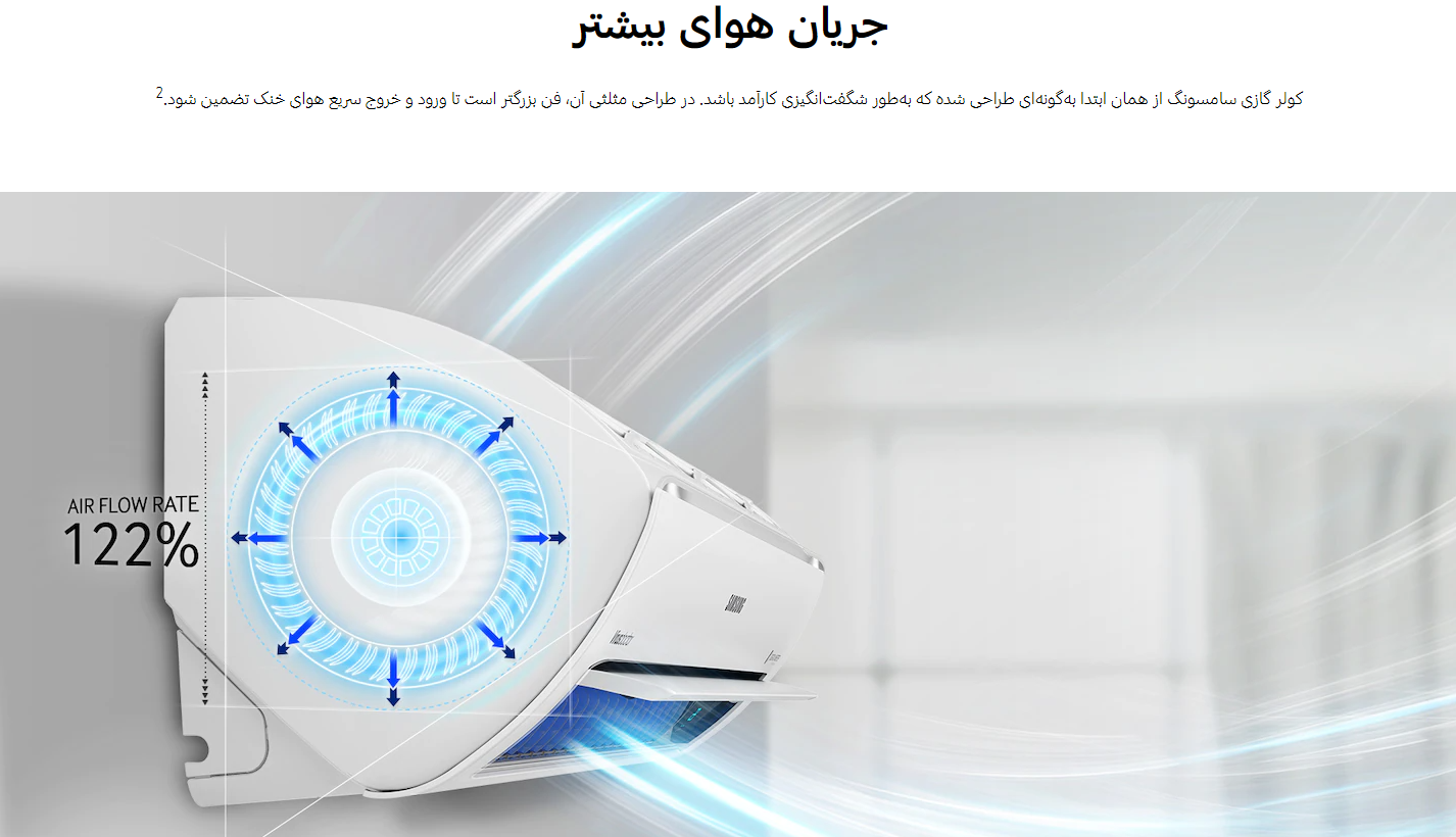 کولرگازی سامسونگ جریان بیشتر