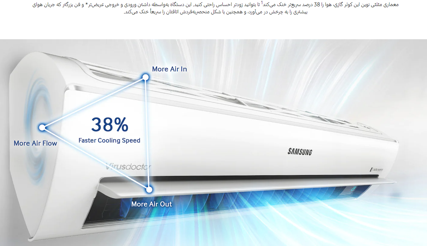 کولرگازی سامسونگ خنک کنندگی سریعتر
